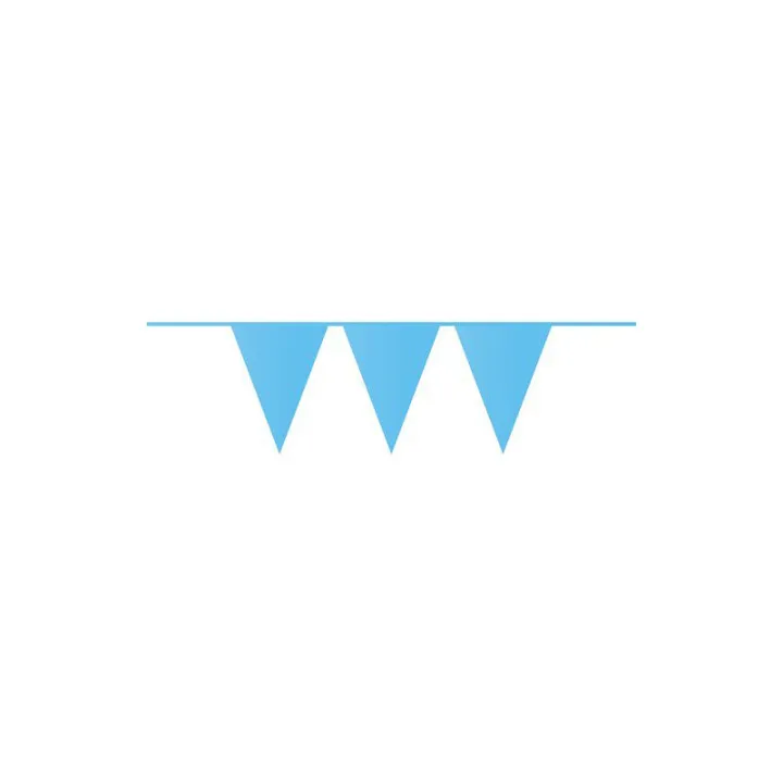 Pennant garland light blue, 10 m