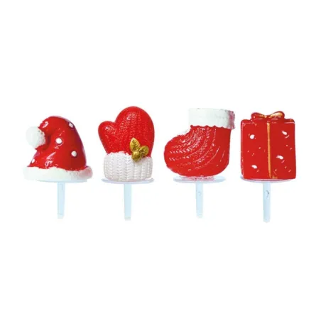 Christmas Cake Topper Set – festive Cake figurines on sticks