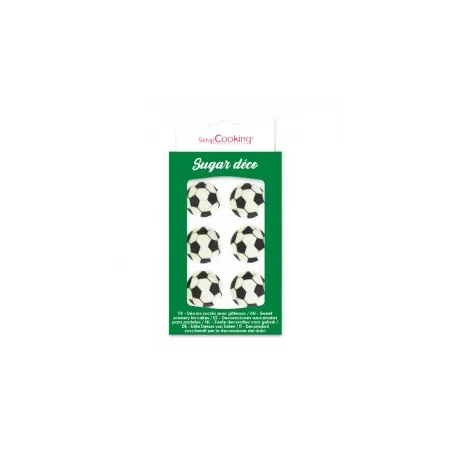 SALE!!! Decorazione di zucchero palloni da calcio, 6 pezzi