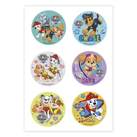 Edible paper cupcake edible decorations Paw Patrol, 6 pieces