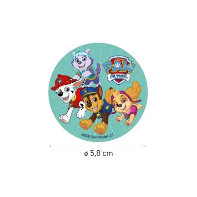 Edible paper cupcake edible decorations Paw Patrol, 6 pieces