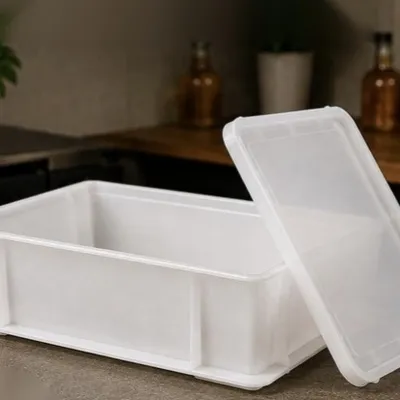 Gärbox klein mit Deckel 30×20×10 cm – für Pizza-, Brot- und Hefeteig | miniSchoggi