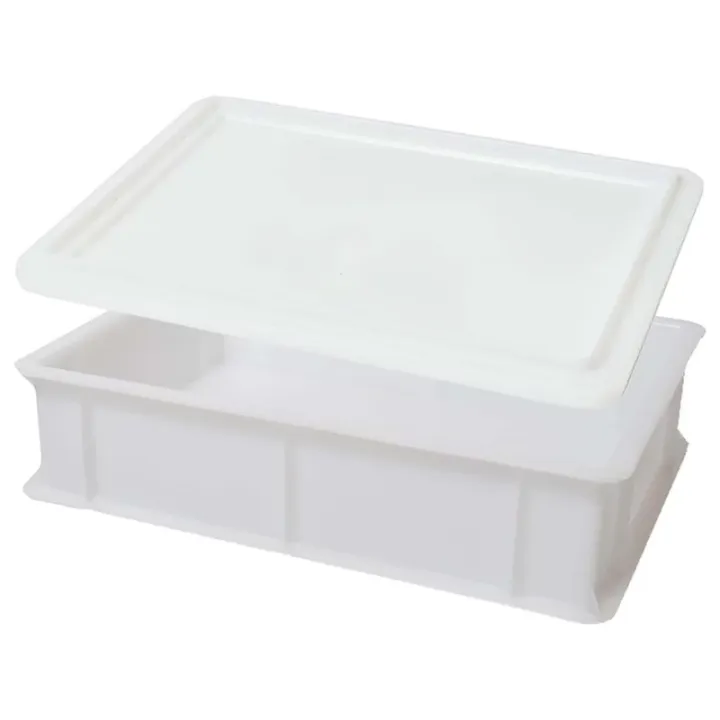 Scatola di fermentazione grande con coperchio 40×30×10 cm – per impasto pizza, pane e lievitato, 10 litri | miniSchoggi