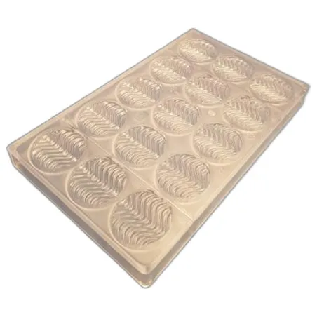 Chocolate bar mold Florentine Ø 4.8 cm, 15 pieces – Chocolate rounds with wave pattern | miniSchoggi
