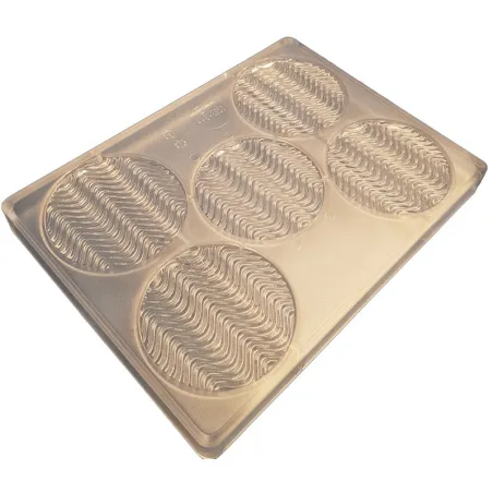 Chocolate bar mold Florentine Ø 9 cm, 5 pieces – Chocolate rounds with wave pattern | miniSchoggi
