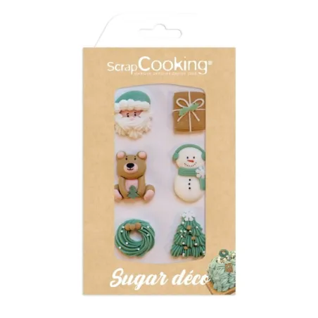 ScrapCooking Sugar decoration Christmas motifs, 6 pieces