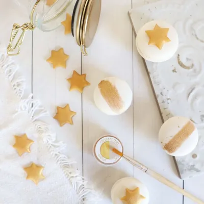 ScrapCooking Marzipan Decoration Gold Stars, 12 Pieces