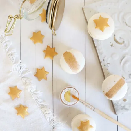 ScrapCooking decorazioni in marzapane stelle dorate, 12 pezzi