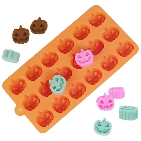 Stampo in silicone mini zucche – cuocere, colare e congelare per Halloween | miniSchoggi