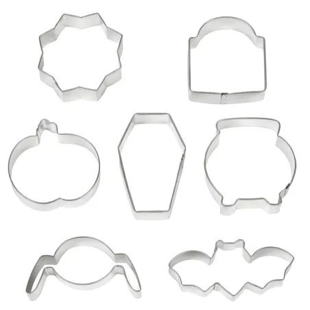 Cookie cutter set Halloween Haunted House – 7 metal cookie cutters for cookies and Fondant | miniSchoggi
