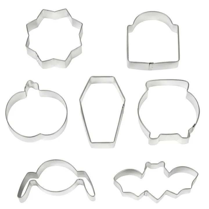 Cookie cutter set Halloween Haunted House – 7 metal cookie cutters for cookies and Fondant | miniSchoggi