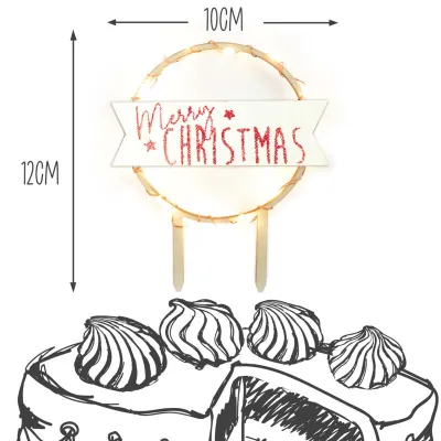 ScrapCooking LED Cake Topper – éclat scintillant de Noël
