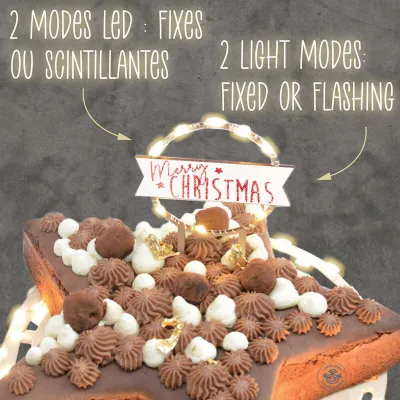 ScrapCooking LED Cake Topper – éclat scintillant de Noël