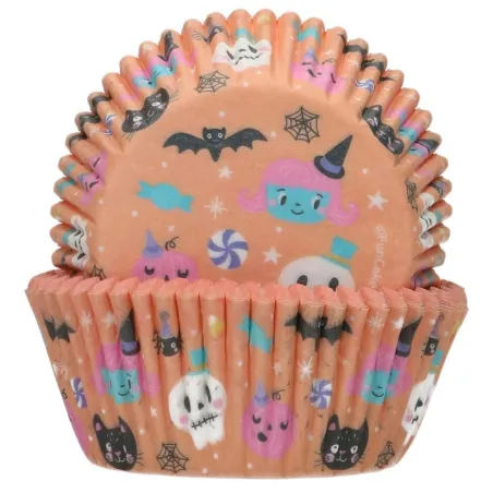 Pirottino per muffin Sweet Monsters – 48 pezzi, simpatici motivi Halloween | miniSchoggi