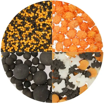 Streudekor Halloweenmix 4 in 1 – 4 gruselige Streuselsorten für Halloween | miniSchoggi