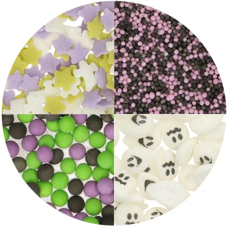 Sprinkle decor Spooky Halloween Mix 4 in 1 – 4 spooky sprinkle varieties for Halloween | miniSchoggi