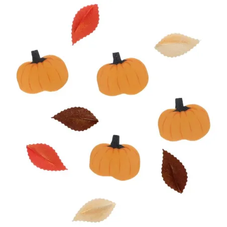 Waffle edible decoration autumn – edible pumpkins and leaves for cake and cupcake | miniSchoggi