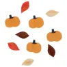 Décoration comestible en gaufrette automne – citrouilles et feuilles comestibles pour gâteau et cupcake | miniSchoggi