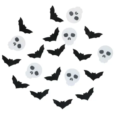 Wafer edible decoration Halloween – edible bats and skull for cake and cupcake | miniSchoggi