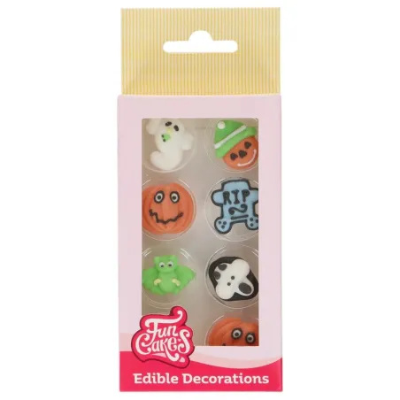Halloween Sugar decoration Spooky Pumpkins – 8 edible figures for cake and cupcake | miniSchoggi
