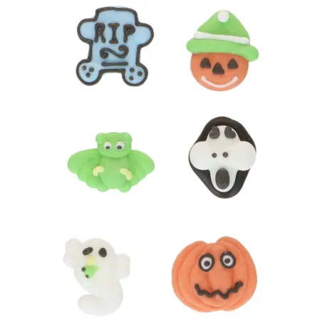 Halloween Sugar decoration Spooky Pumpkins – 8 edible figures for cake and cupcake | miniSchoggi