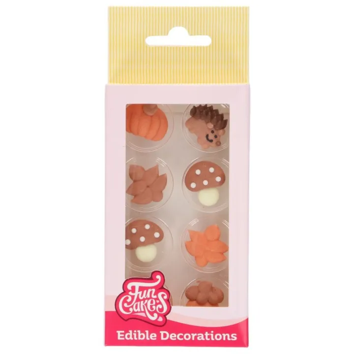 Sugar decoration Autumn Mood – 8 edible autumn figures for cake and cupcake | miniSchoggi