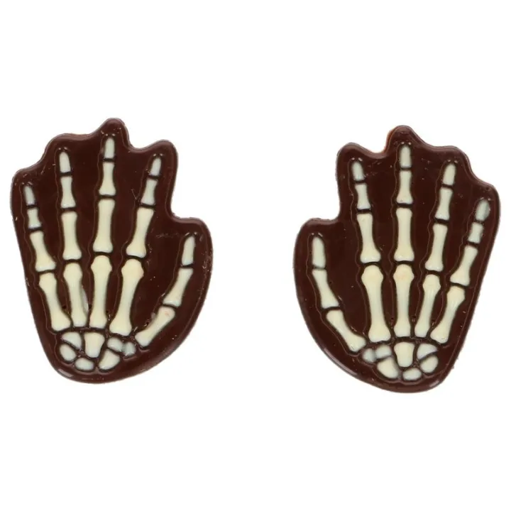 Chocolate decorations Skeleton Hands – 6 edible skeleton hands for cakes and cupcakes | miniSchoggi
