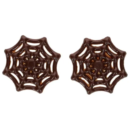 Chocolate decorations Spider Web – 6 edible spider webs for cakes and cupcakes | miniSchoggi
