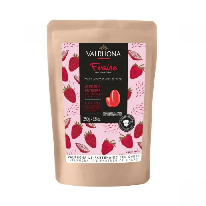 Valrhona Couverture Inspiration Fraise - Chocolat à la fraise