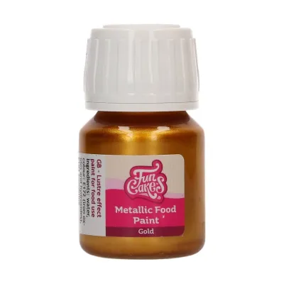 FunCakes Metallic Food Paint Gold – luxuriöser Goldglanz für Torten