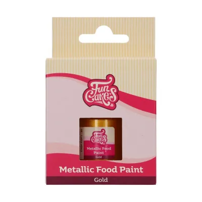 FunCakes Metallic Food Paint Gold – luxuriöser Goldglanz für Torten