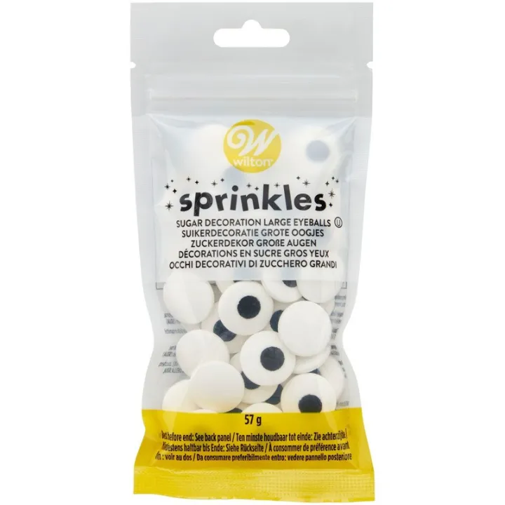 Décoration d'yeux en sucre Maxi – yeux comestibles pour cupcakes, Cake pops et biscuits | miniSchoggi