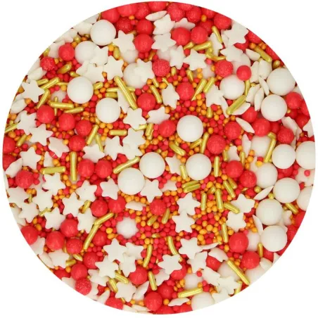 Decorazione Natale Rosso/Oro, 65 g