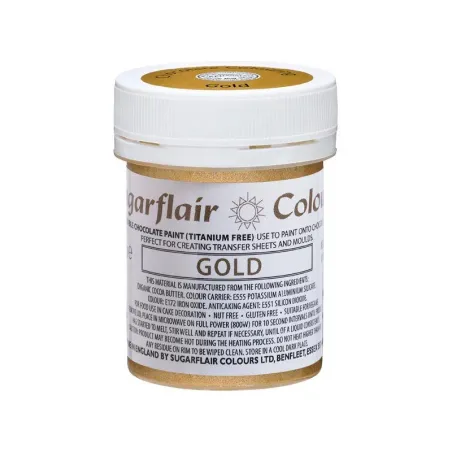 Sugarflair colore a base di burro di cacao oro – per pralinati e cioccolato