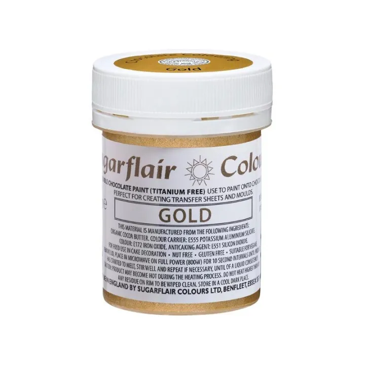 Sugarflair Cocoa butter color Gold – for Pralines and Chocolate