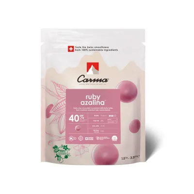 Ruby Azalina copertura di cioccolato 40% per creazioni di cioccolato rosa