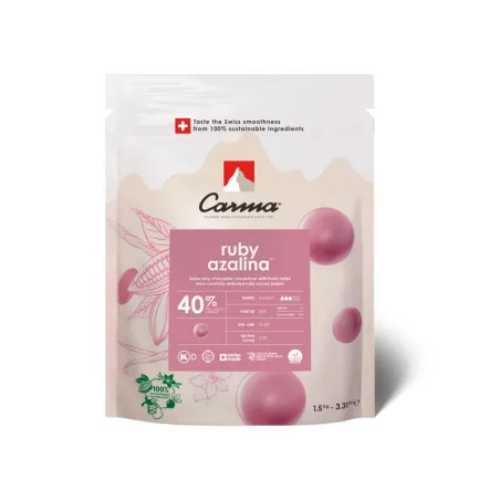 Ruby Azalina Couverture 40% for Pink Chocolate Creations