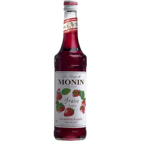 Monin Strawberry Syrup, 250 ml for Drinks and Cake Fillings