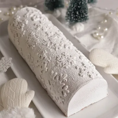 Bûche-Silikonmatte Schneeflocken, Silikomart