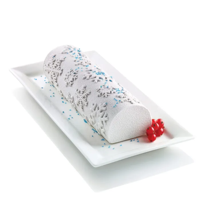 Bûche-Silikonmatte Schneeflocken, Silikomart