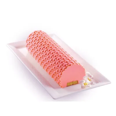 Bûche-Silikonmatte Weben, Silikomart, 25 x 18,5 cm