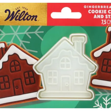 Cookie cutter Gingerbread house with embossing – Cookie cutter for cookies and Fondant 7.5 cm | miniSchoggi