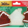 Emporte-pièce Maison en pain d'épices avec gaufrage – Emporte-pièce pour biscuits et Fondant 7.5 cm | miniSchoggi