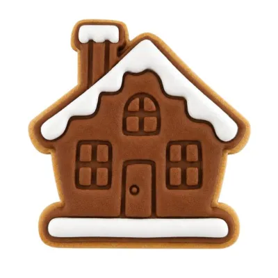 Ausstecher Lebkuchenhaus mit Prägung – Guetzli und Fondant Ausstecher 7.5 cm | miniSchoggi