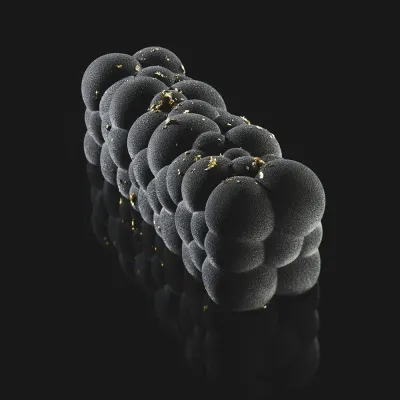 Silikonform Bûche Atomic, Pavoni, 3D-Effekt