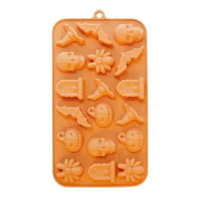 ScrapCooking Halloween Süssigkeiten Silikonform – Spinne, Kürbis, Totenkopf
