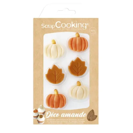 Decorazione autunnale in marzapane – zucche e foglie per torte