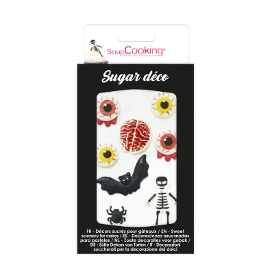 Zuckerdekor Horror – 8 essbare Halloween-Motive aus Zucker für Cupcakes und Torten | miniSchoggi