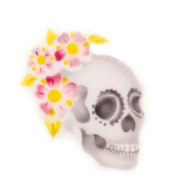 Airbrush Schablone Totenkopf