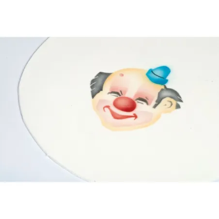 Airbrush stencil clown Dimitri
